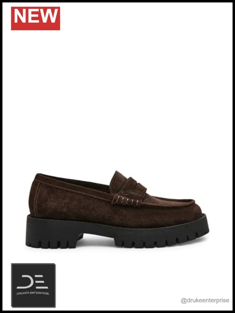 Women's Suede Platform Loafers with 1.5in Heel True-to-Size